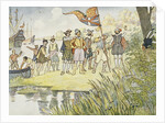 Illustration of Captain John Smith Landing in the New World by E. Boyd Smith