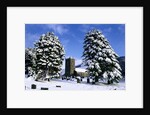 Snow Covered Church and Cemetery by Anonymous