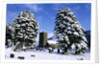 Snow Covered Church and Cemetery by Anonymous