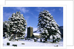Snow Covered Church and Cemetery by Anonymous