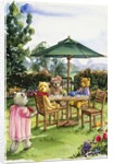 Teddy Bears at a Backyard Tea from Teddy Bears' Picnic Cookbook by Alexandra Day