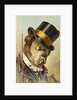 Postcard of a Bulldog Coachman Asleep by Anonymous