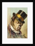 Postcard of a Bulldog Coachman Asleep by Anonymous