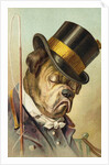 Postcard of a Bulldog Coachman Asleep by Anonymous