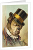 Postcard of a Bulldog Coachman Asleep by Anonymous