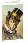 Postcard of a Bulldog Coachman Asleep by Anonymous