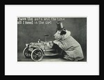 I Have the Auto and the Time Postcard with Dog by Corbis