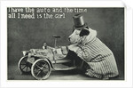 I Have the Auto and the Time Postcard with Dog by Corbis