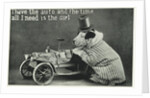 I Have the Auto and the Time Postcard with Dog by Anonymous