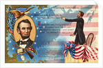Abraham Lincoln Postcard with Battle of Gettysburg by Anonymous