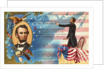 Abraham Lincoln Postcard with Battle of Gettysburg by Anonymous