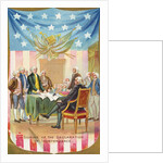 Signing of the Declaration of Independence Postcard by Anonymous