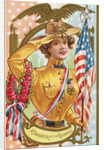 A Daughter of the Regiment Postcard with Woman by Anonymous