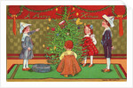 A Merry Christmas Embossed Postcard by Anonymous