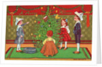 A Merry Christmas Embossed Postcard by Anonymous