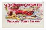 Ye Old Fashioned Clam Bake - Feltmans Coney Island Postcard by Anonymous
