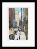 Wall Street Looking West, New York City Postcard by Irving Underhill