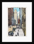 Wall Street Looking West, New York City Postcard by Irving Underhill