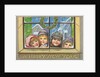 A Happy New Year Postcard of Children Peeking Through a Window by Anonymous