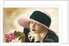 Postcard of a Flapper Holding a Rose by Anonymous
