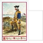 My Greetings on Washington's Birthday Postcard by Richard Veenfliet