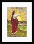 Easter Greetings Postcard with Jesus by Anonymous