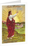 Easter Greetings Postcard with Jesus by Anonymous