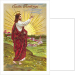 Easter Greetings Postcard with Jesus by Anonymous