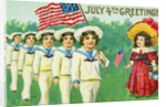 July 4th Greetings Postcard by Anonymous