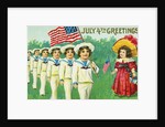 July 4th Greetings Postcard by Anonymous