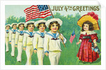 July 4th Greetings Postcard by Anonymous