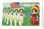 July 4th Greetings Postcard by Anonymous