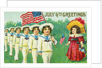 July 4th Greetings Postcard by Anonymous