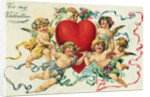 To My Valentine Postcard with Cherubs by Anonymous
