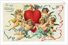 To My Valentine Postcard with Cherubs by Anonymous
