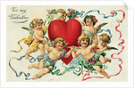 To My Valentine Postcard with Cherubs by Anonymous