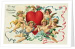 To My Valentine Postcard with Cherubs by Anonymous