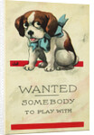 Wanted: Somebody to Play With Postcard by Wall