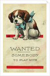 Wanted: Somebody to Play With Postcard by Wall