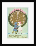 New Years Greetings Postcard by Anonymous