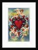 To My Valentine Postcard with a Heart and Cherubs by Anonymous