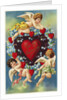 To My Valentine Postcard with a Heart and Cherubs by Anonymous