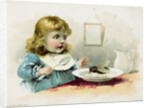 Woolson Spice Company Trade Card with a Fly in a Little Girl's Soup by Anonymous
