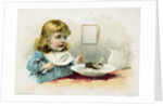 Woolson Spice Company Trade Card with a Fly in a Little Girl's Soup by Anonymous