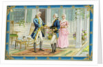 Washington and Lafayette at Mount Vernon Postcard by Anonymous