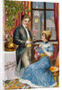 New Years Greetings Postcard with a Couple by Anonymous