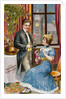 New Years Greetings Postcard with a Couple by Anonymous