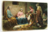 A Joyful Christmas Postcard with Nativity Scene by Anonymous