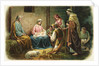 A Joyful Christmas Postcard with Nativity Scene by Anonymous