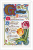 Greetings Postcard with Poem and Tulips by Anonymous